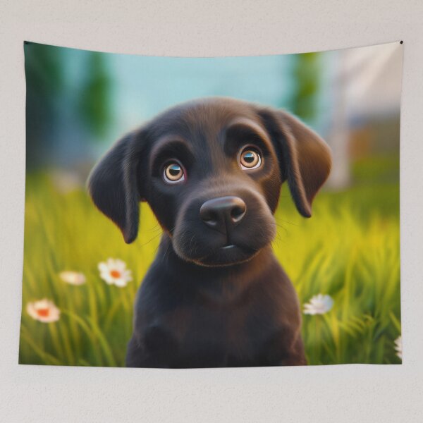 Item preview, Cute Black Labrador Puppy designed and sold by MasartDesigns.