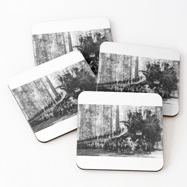 Item preview, U.S. Cavalry Poses with Fallen Giant Sequoia c. 1899 designed and sold by Daniel Hagerman.