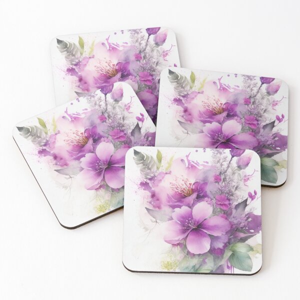 Item preview, watercolor flowers designed and sold by UndineSea.