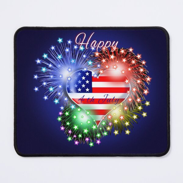 Item preview, Happy 4th July Fireworks Heart designed and sold by Pear Tree Studio.