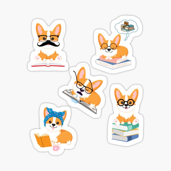 Book Read Sticker by corgiyolk for iOS & Android