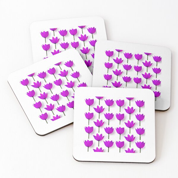 Item preview, Pattern of violet tulips design designed and sold by varodesign.