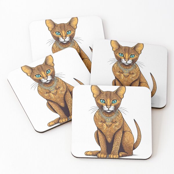 Item preview, Abyssinian Artistry - Vintage Feline Print for Cat Lovers. Adorable, Quirky & Whimsical Design. designed and sold by DooodleGod.