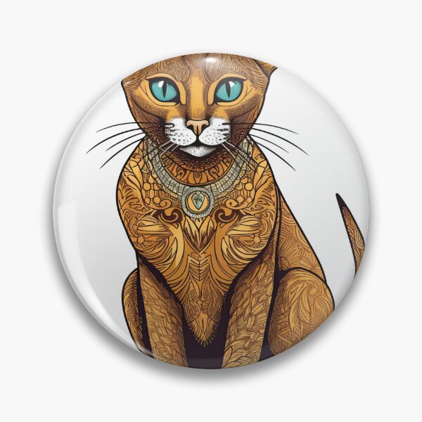 Item preview, Abyssinian Artistry - Vintage Feline Print for Cat Lovers: Adorable, Quirky & Whimsical Design designed and sold by DooodleGod.
