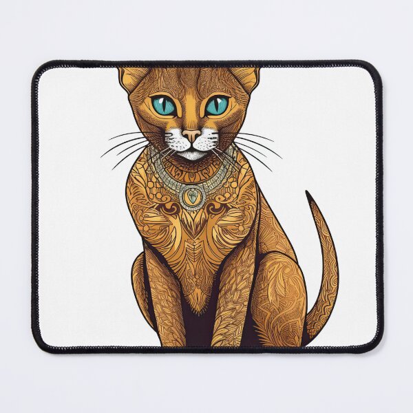 Item preview, Abyssinian Artistry - Vintage Feline Print for Cat Lovers: Adorable, Quirky & Whimsical Design designed and sold by DooodleGod.