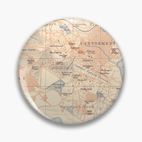 Item preview, Vintage Map of Bangalore India (1914) designed and sold by BravuraMedia.