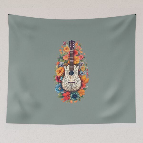 Item preview, Floral Guitar designed and sold by taniasofia.