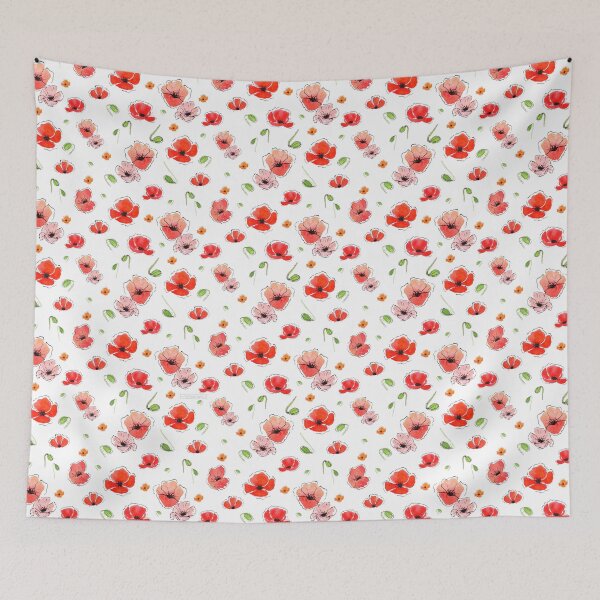Item preview, Tender Poppies - Summer Vibes - Hand Painted Seamless Pattern designed and sold by DinkyBeavers.