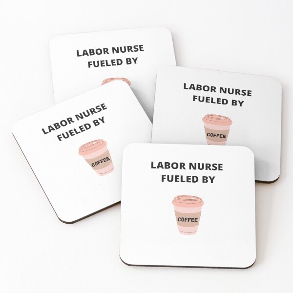 Item preview, Cool labor nurse coffee fueled support men women designed and sold by Jeangel97.
