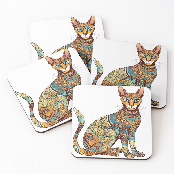 Item preview, AbyWhim - Artistic and Whimsical Abyssinian Cat Design for Pet Lovers, Hand-Drawn and Captivating designed and sold by DooodleGod.