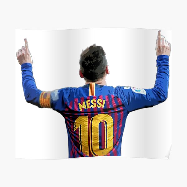 messi holding jersey poster