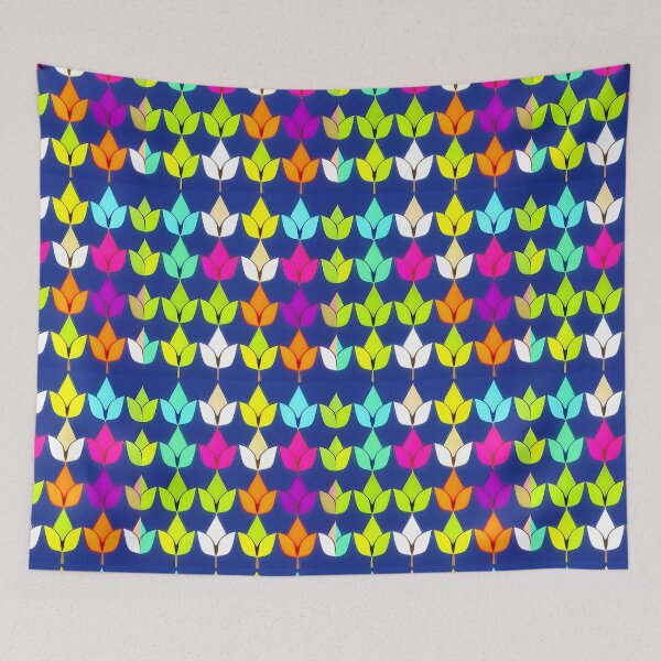 Item preview, Pattern Colored tulips design designed and sold by varodesign.