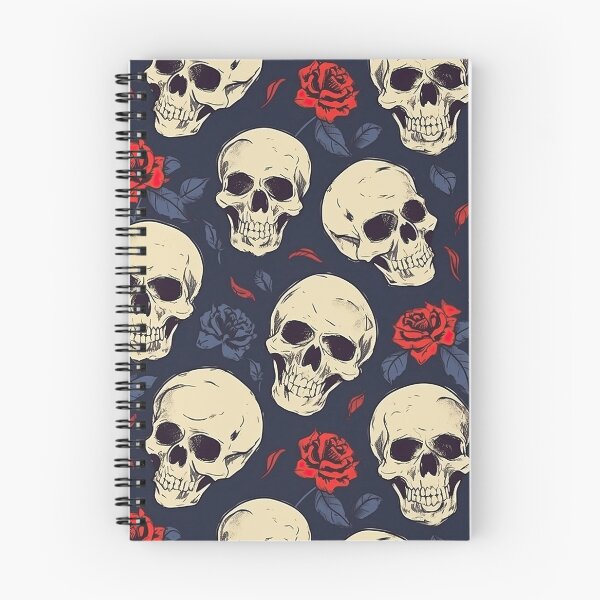 Item preview, Retro Skulls and roses designed and sold by TheOosh.
