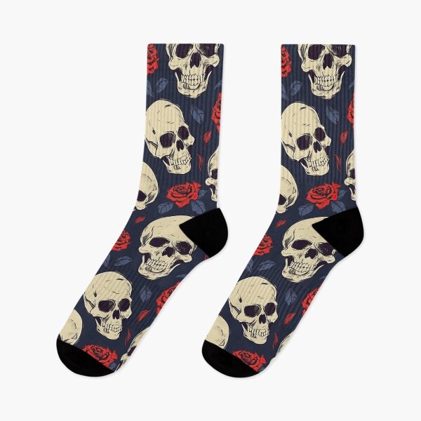Item preview, Retro Skulls and roses designed and sold by TheOosh.