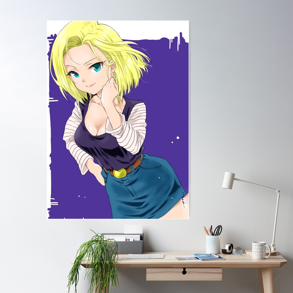 Android 18 Dragon Ball Anime Girl Drawing Fanart