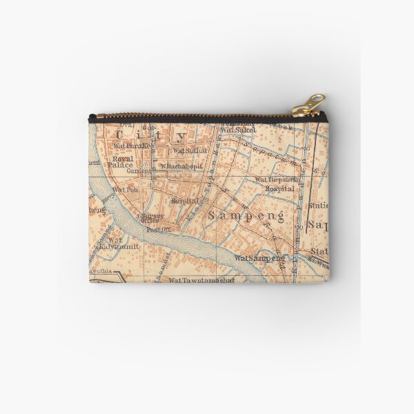 Item preview, Vintage Map of Bangkok Thailand (1914) designed and sold by BravuraMedia.