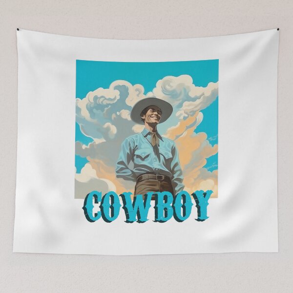 Item preview, cowboy in blue designed and sold by ivanmejia.