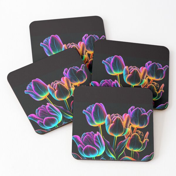 Item preview, Multicolor Neon Tulips designed and sold by Artbyminga.