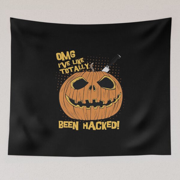 Item preview, OMG I've Been Hacked Funny Halloween Pumpkin designed and sold by flippinsg.