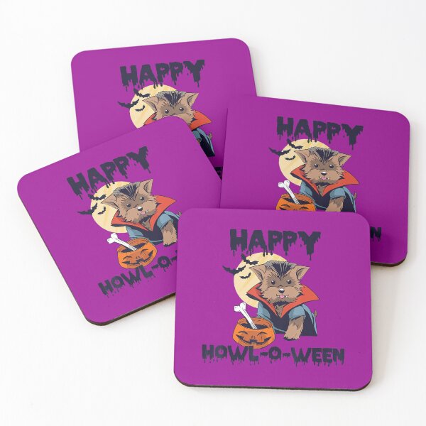 Item preview, HAPPY HOWL-O-WEEN Vampire Morkie Halloween Dog Meme 	 	 designed and sold by mplaqasdn78.