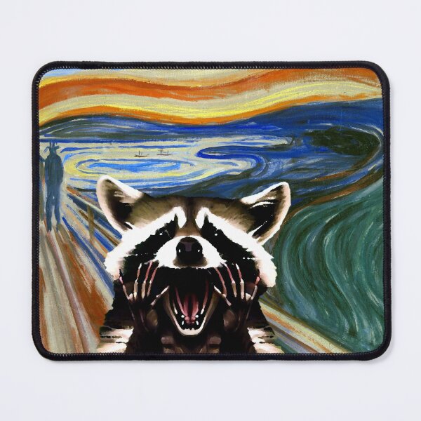 Item preview, Edvard Munch The Scream Raccoon 1983 designed and sold by Hiddenverse.
