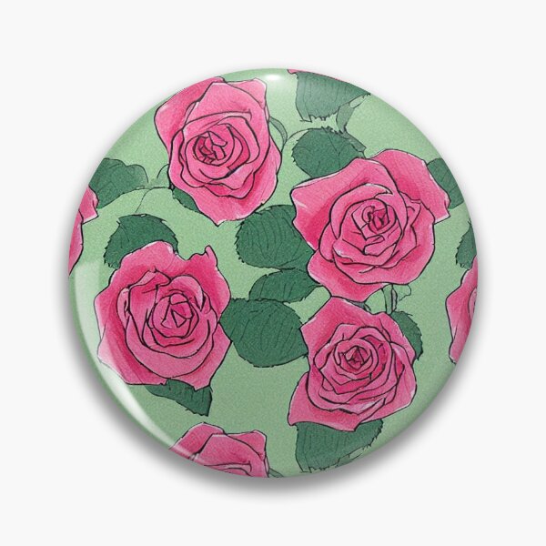 Item preview, Roses with green background pattern designed and sold by wonderxwander.