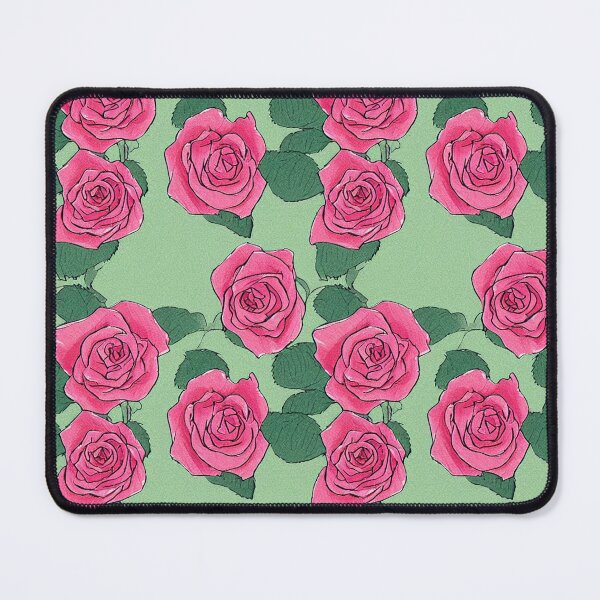 Item preview, Roses with green background pattern designed and sold by wonderxwander.