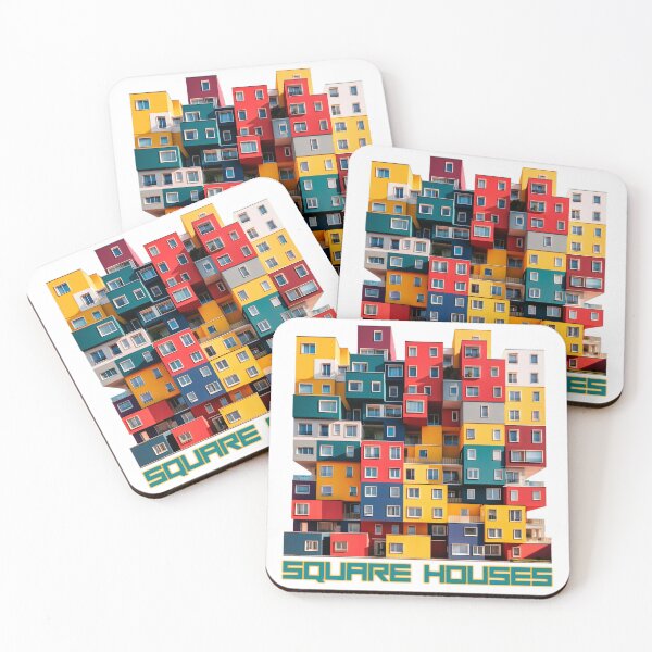 Item preview, A Kaleidoscope of Square Houses designed and sold by inkStyleMDQ.