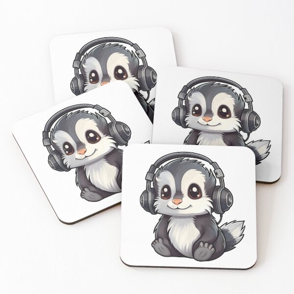 Item preview, Cute Skunk Music Listener designed and sold by mvnchkinz.