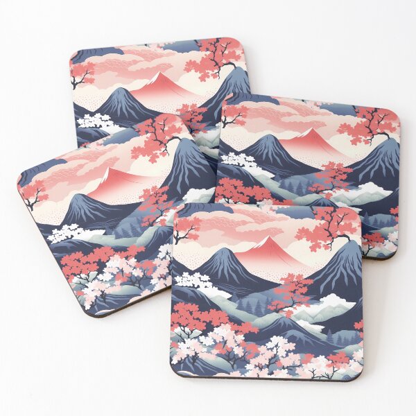 Item preview, Serene Beauty of Japan, Japanese Pattern, Traditional Painting Artwork | Nihonga style designed and sold by KameliaStudio.