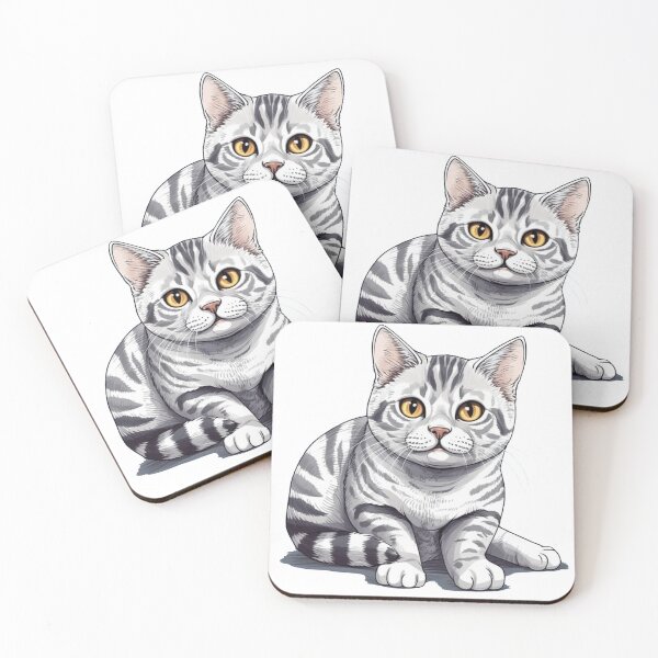 Artikelvorschau, Amusing: American Shorthair Cartoon - Funny Illustration for Cat entworfen und verkauft von DooodleGod.