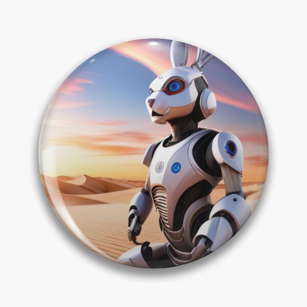 Item preview, Robot rabbit in the desert designed and sold by Reunimage.