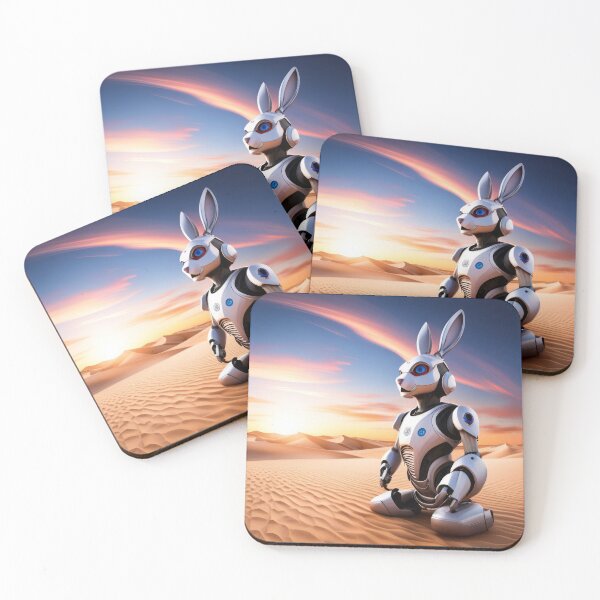 Item preview, Robot rabbit in the desert designed and sold by Reunimage.