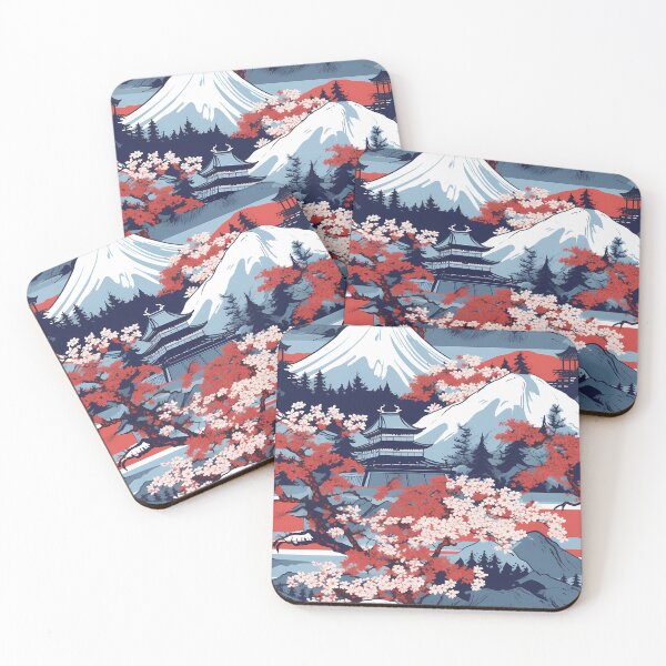 Item preview, Serene Beauty of Japan, Japanese Pattern, Traditional Painting Artwork | Nihonga style designed and sold by KameliaStudio.