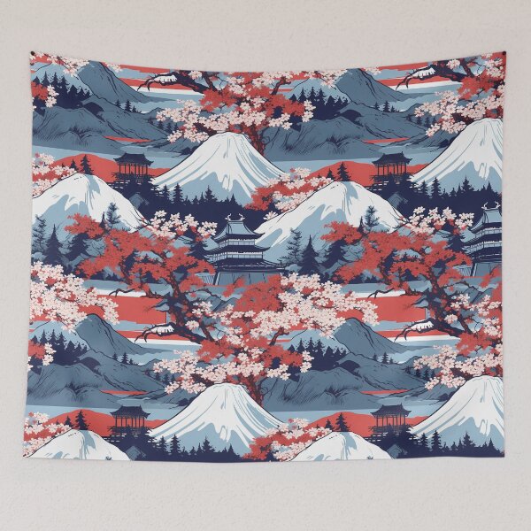 Item preview, Serene Beauty of Japan, Japanese Pattern, Traditional Painting Artwork | Nihonga style designed and sold by KameliaStudio.