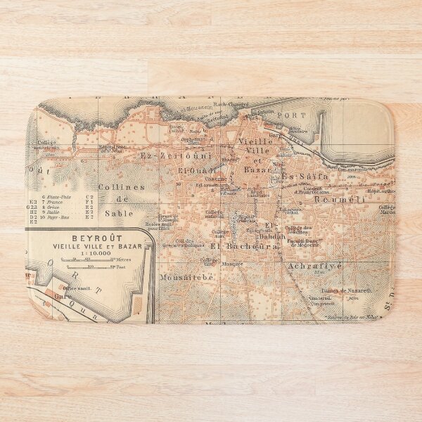 Item preview, Vintage Map of Beirut Lebanon (1911) designed and sold by BravuraMedia.