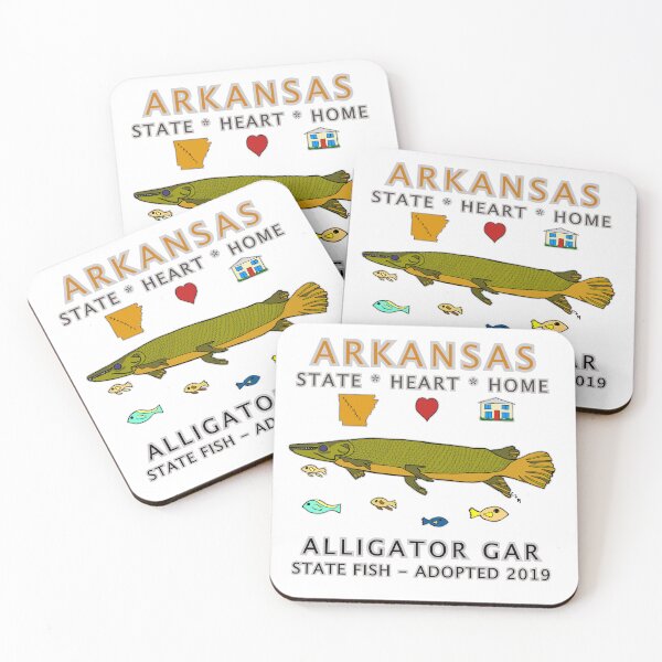 Item preview, Arkansas - Alligator Gar - State, Heart, Home - State Symbols designed and sold by Colleen Macomber.