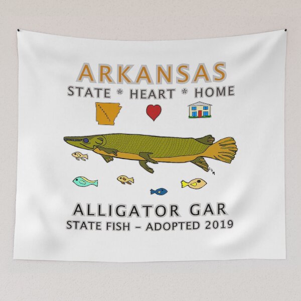 Item preview, Arkansas - Alligator Gar - State, Heart, Home - State Symbols designed and sold by Colleen Macomber.