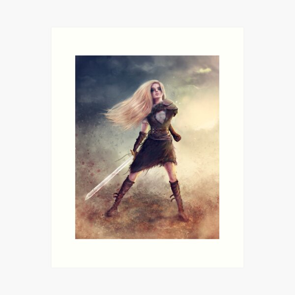 female warrior Art Print