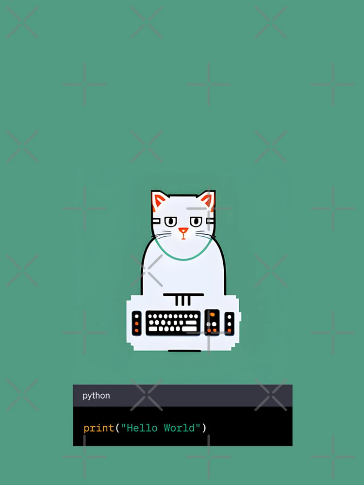 Thumbnail 4 of 4, iPhone Case, Cat Programmer : Hello World Python designed and sold by AureStyle.