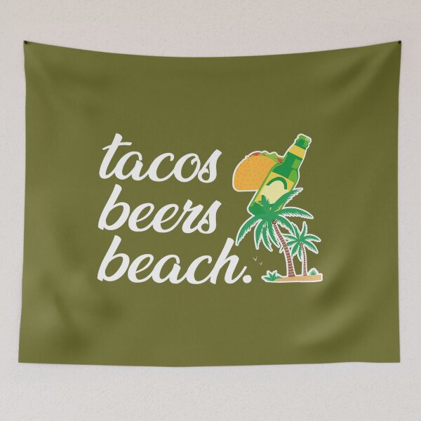 Artikelvorschau, Tacos Beers Beach Surf T-Shirt entworfen und verkauft von mhvjhxxsod65.