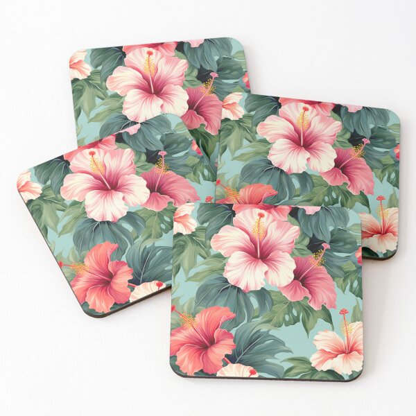 Item preview, Pink and Red Hibiscus Pattern  designed and sold by EpicFoxArt.