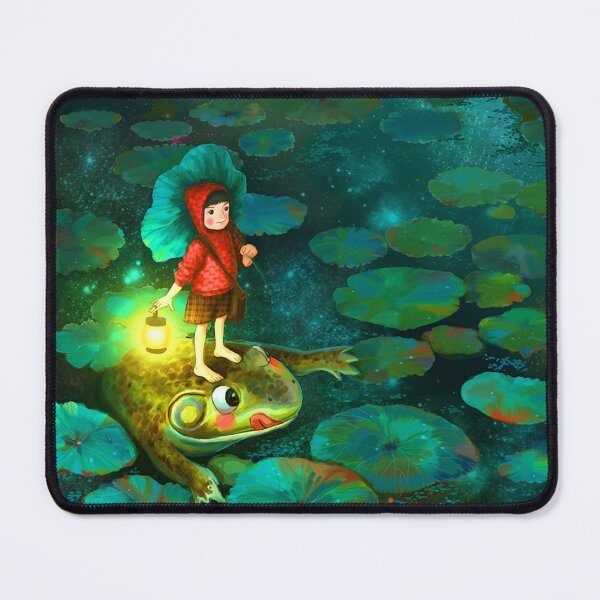 Item preview, The little girl in the pond with frog designed and sold by skycn520.