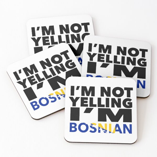 Item preview, Bosnian present - i'm not yelling, i'm Bosnian - Bosnian gifts - Bosnian flag - Bosnian Gift - Bosnian Decor - Bosnia-Herzegovina designed and sold by babaorum.
