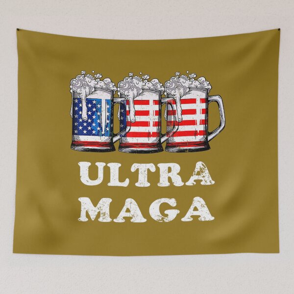 Item preview, Ultra Maga Beer American Flag 	 4th Of July Merica USA 	 	 designed and sold by mvkeigxjo83.