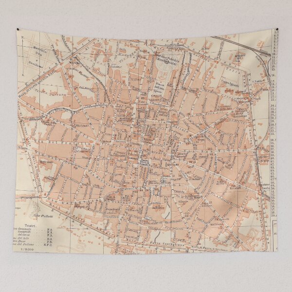 Item preview, Vintage Map of Bologna Italy (1909) designed and sold by BravuraMedia.