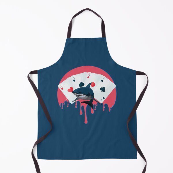 Item preview, I'm a Poker Card Shark 4 aces white shark with blood in the water designed and sold by Shean Fritts.