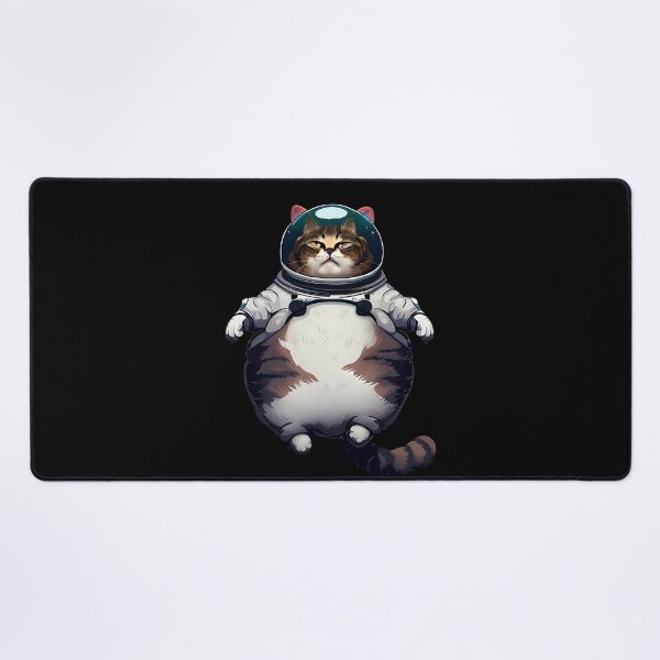 Vista previa del artículo con la obra «gato gordo astronauta», diseñado y vendido por phys.
