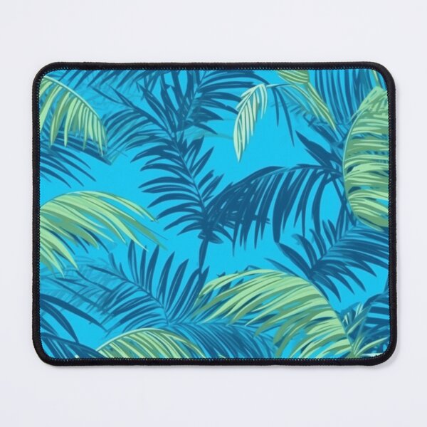Item preview, Simple tropical palm trees pattern blue soft pastel background designed and sold by imagenia.