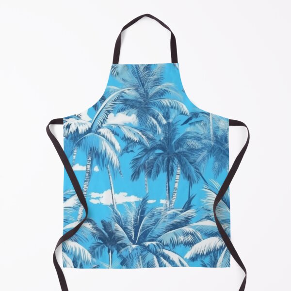 Item preview, Simple tropical palm trees pattern blue soft pastel background designed and sold by imagenia.